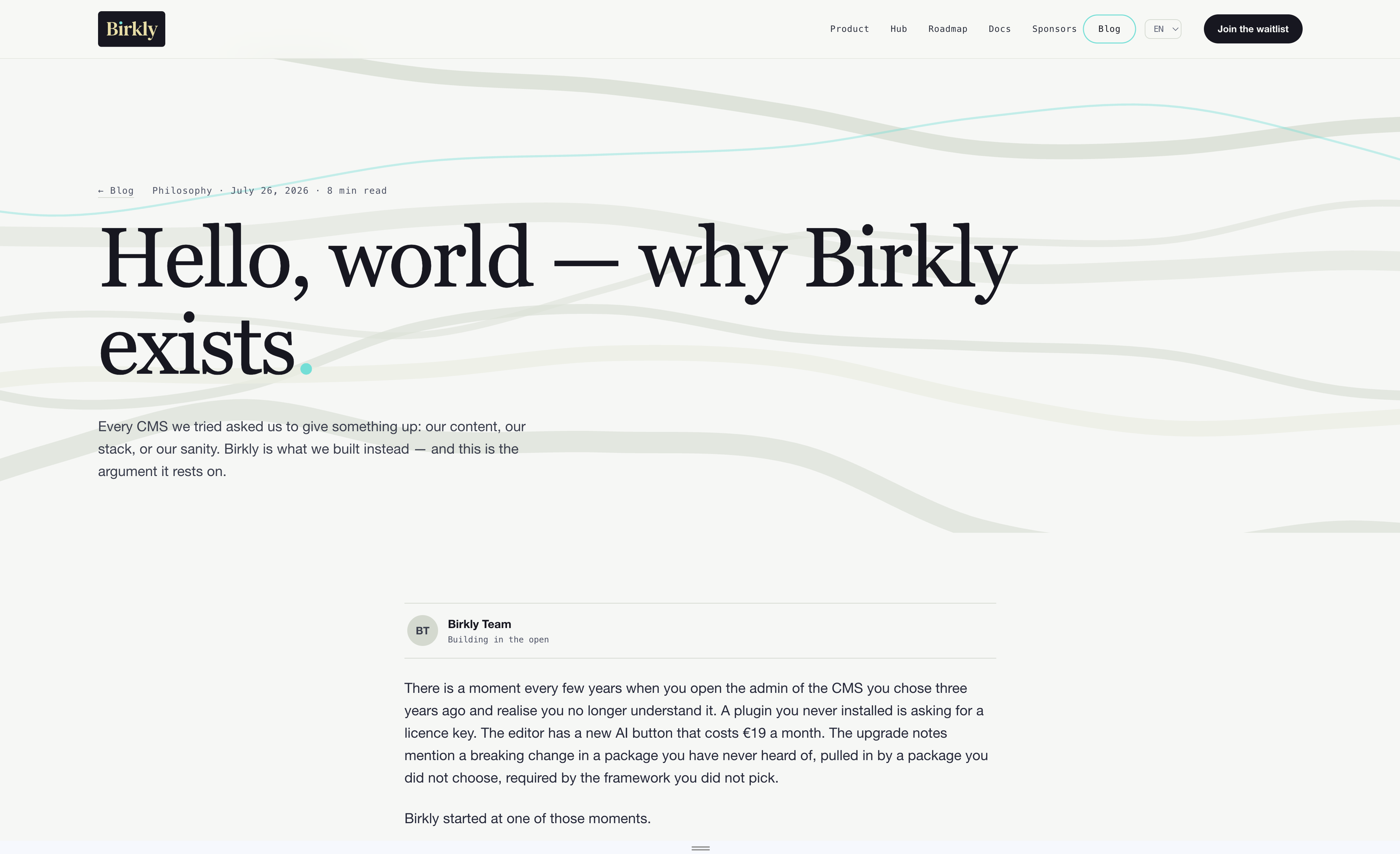 Fetching entries from the Birkly API into a page